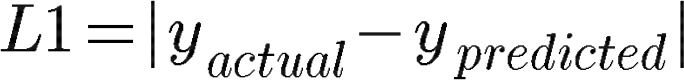 l1 loss function mathematical formula