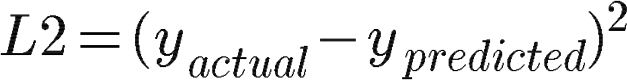l2 loss function mathematical formula