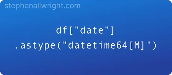 python code for rounding pandas datetime to month start