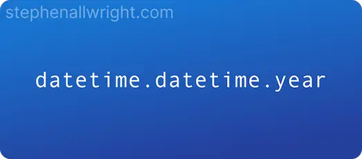 Get Year From Datetime In Python