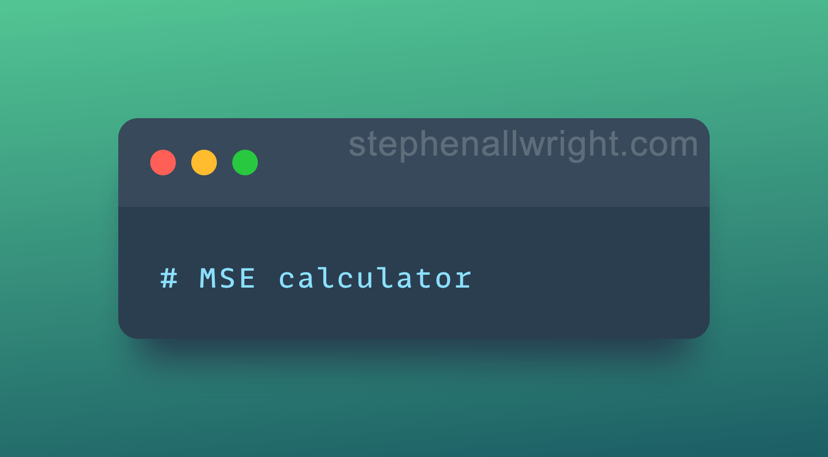 Online simple to use MSE calculator (Mean Squared Error)