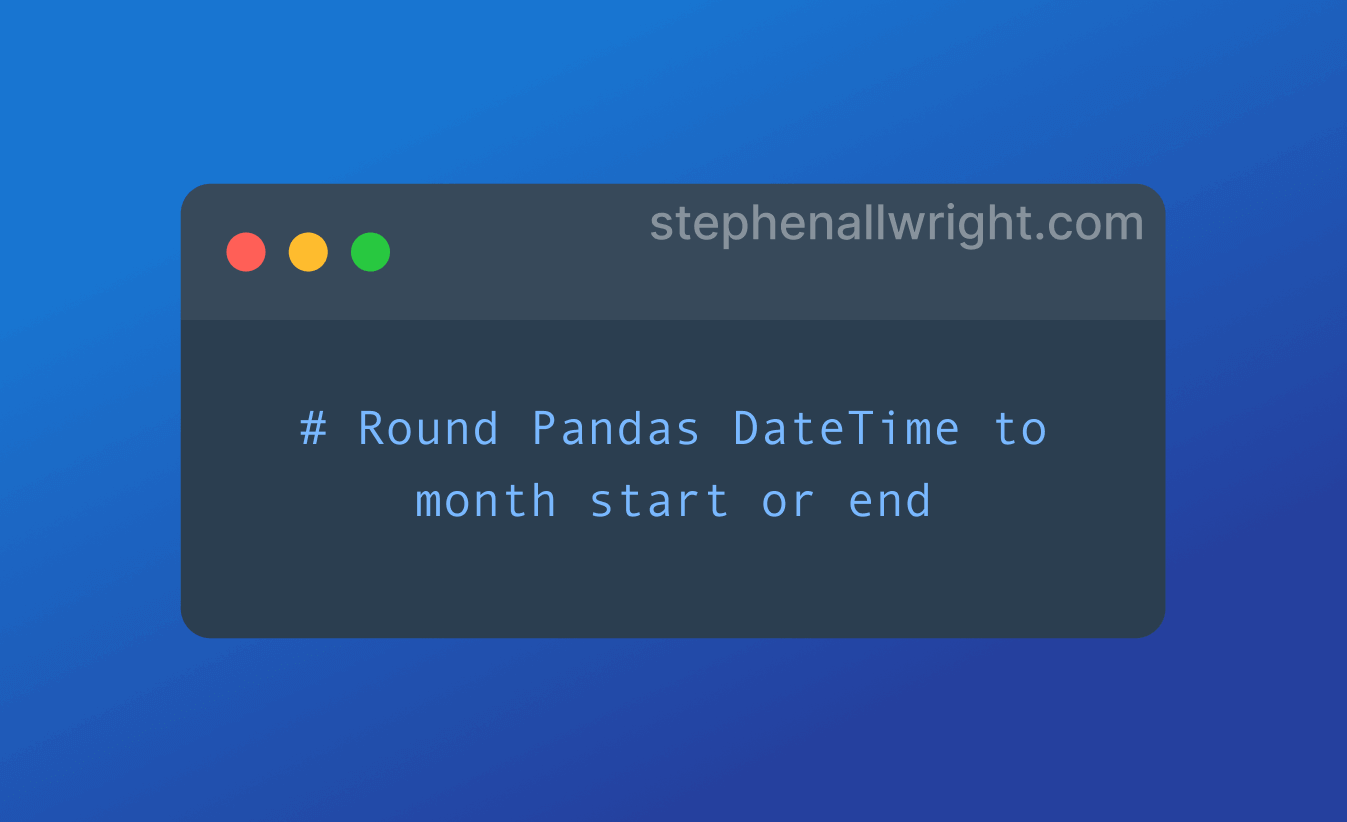 pandas round datetime column to start or end of month 
